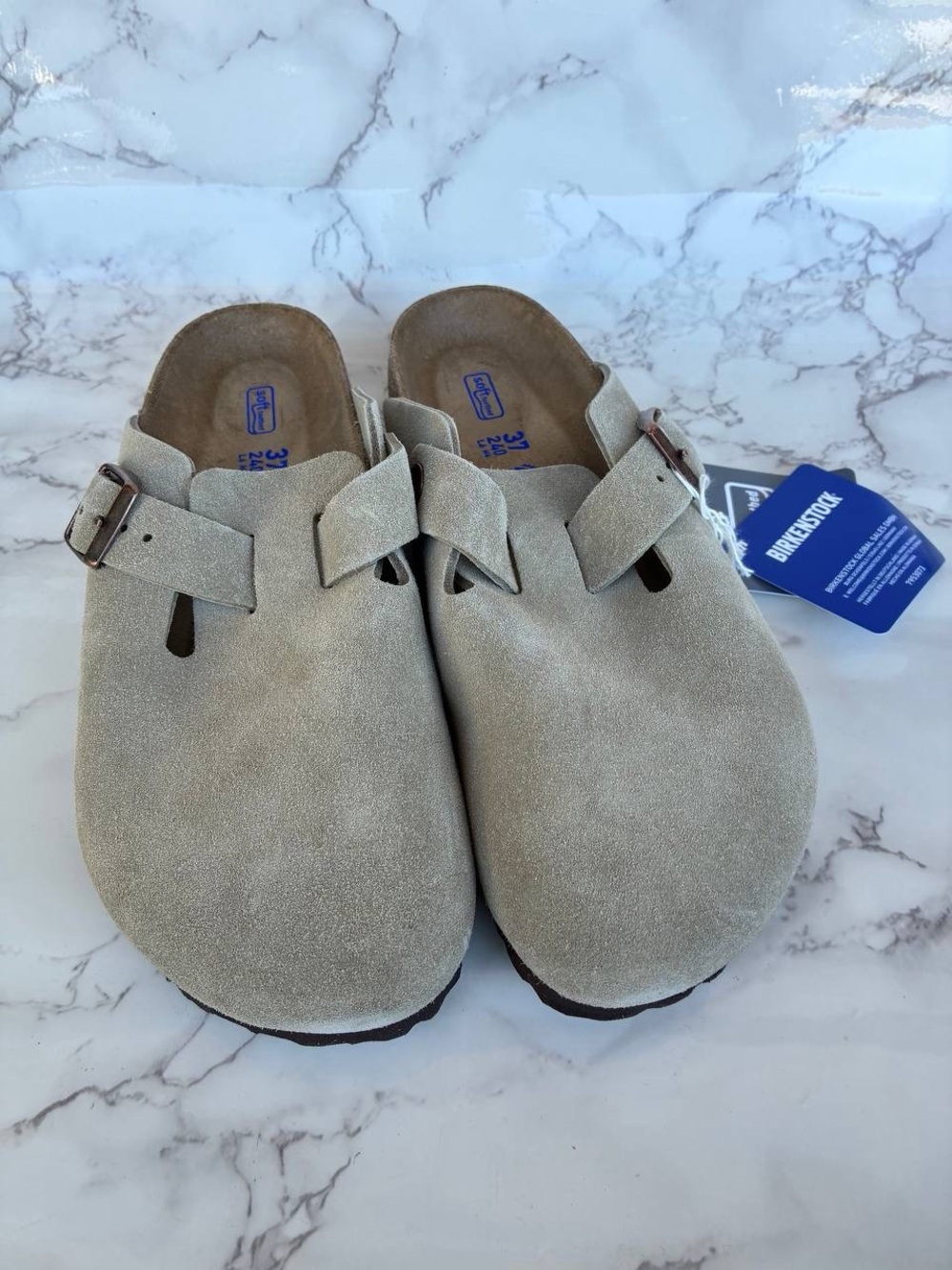 Unisex Birkenstock Boston BS Clogs in Light Taupe EU Size 37